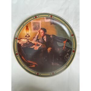 1986 Norman Rockwell "A Young Man's Dream" - Edwin Knowles W/Box & COA